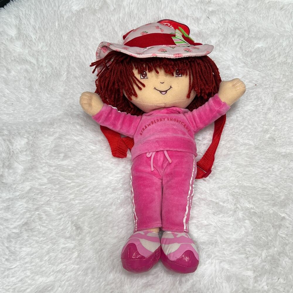 VINTAGE STRAWBERRY SHORTCAKE PLUSH DOLL BACKPACK / BAG 2004